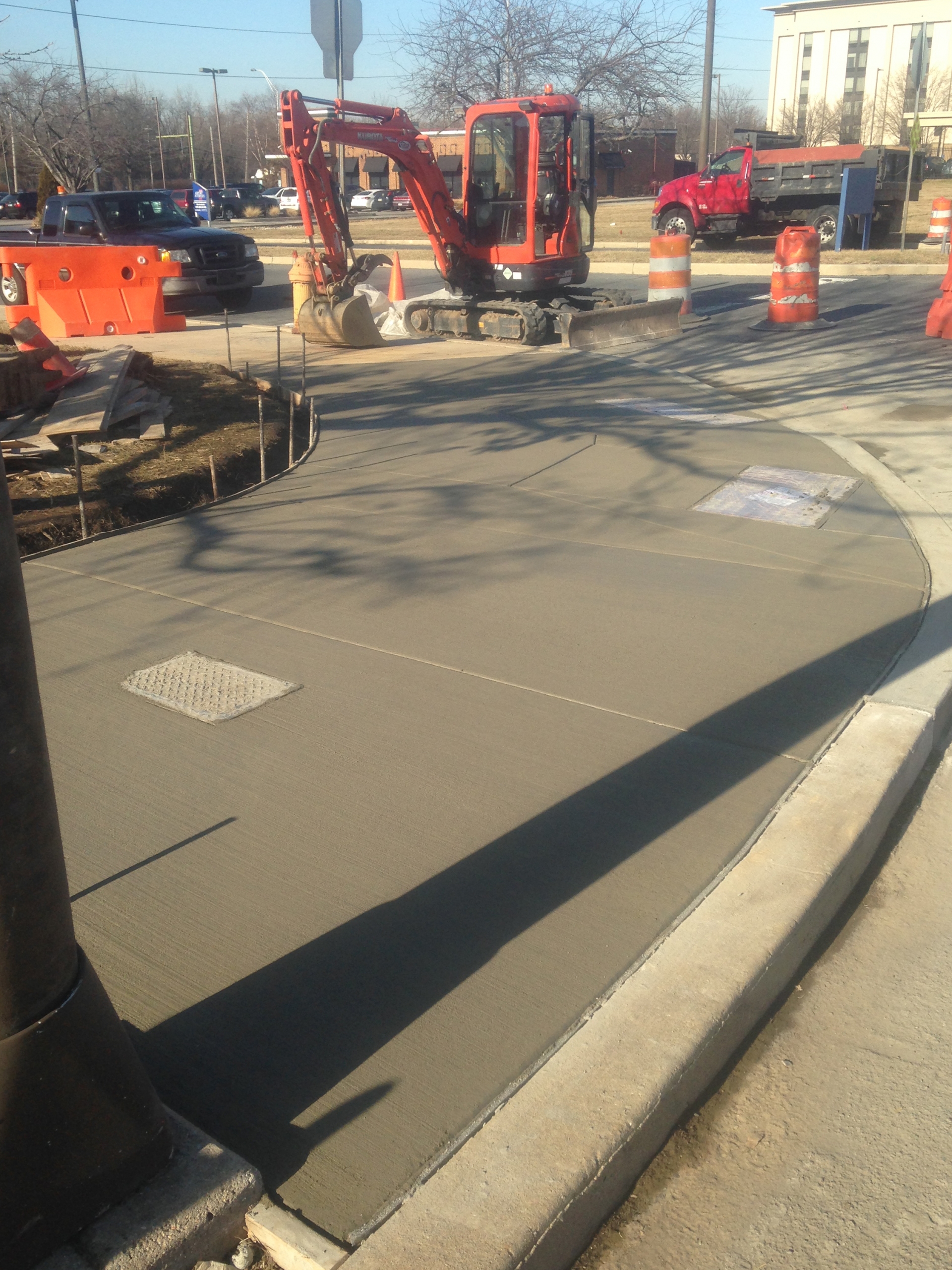 ADA-compliant concrete ramp installation
